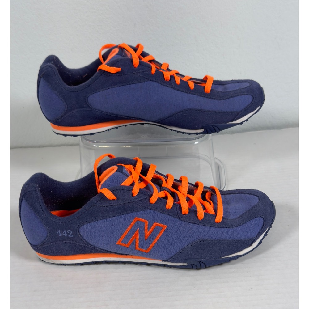 New Balance 442 Sneakers Womens 9 Blue Orange Low Profile - Picture 2 of 9